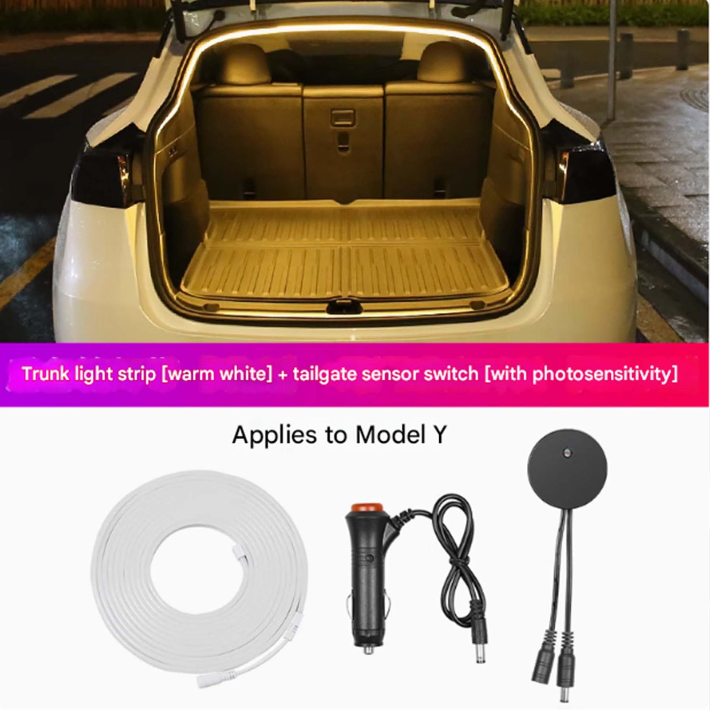 Tesla Model Y Trunk light Auto ON/OFF