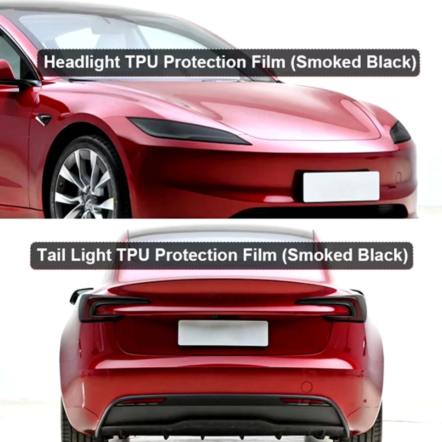 Tesla Model 3 Highland TPU Headlight Tail light Pre-Cut Film