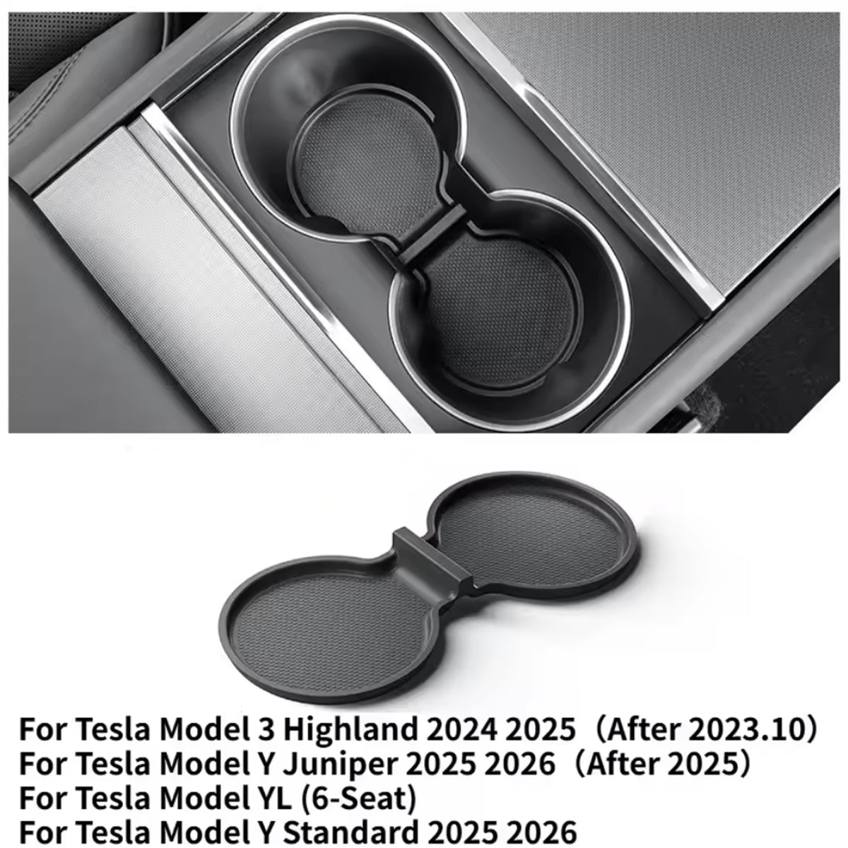 Model 3 Model Y center console Anti-slip Pad Cup Mat