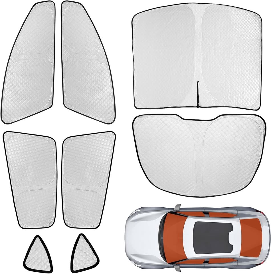 Tesla Model Y Window 8pcs Privacy Sunshade Set-Foldable Privacy Camping