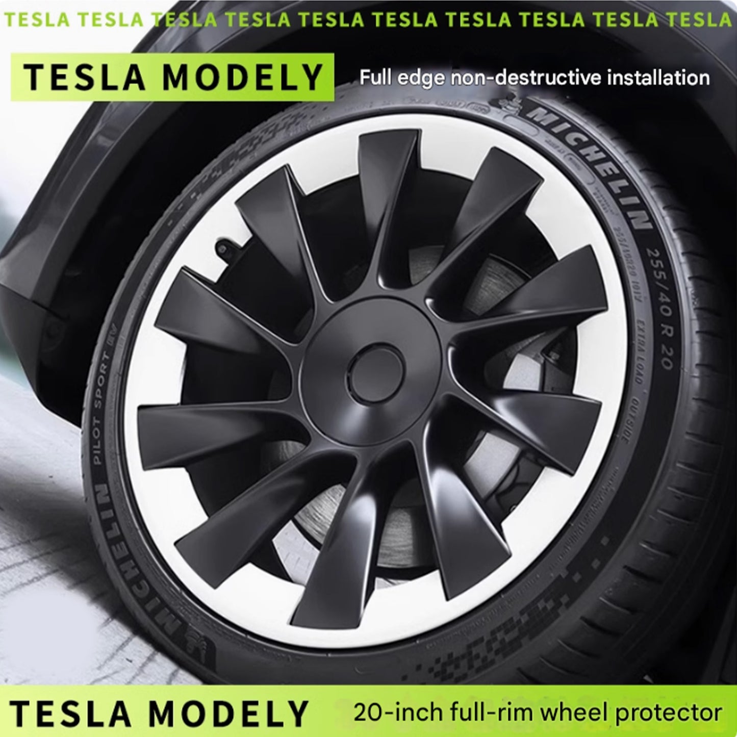 Tesla Model Y 20-21 inch Rim Protector Wheel Rim Wheel Protector 4Pcs ABS