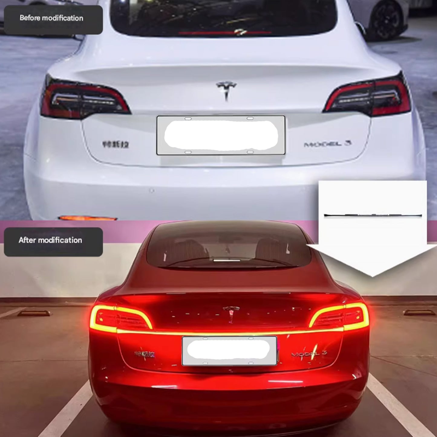 Model 3 Model Y Tailgate Light Bar with in store installation