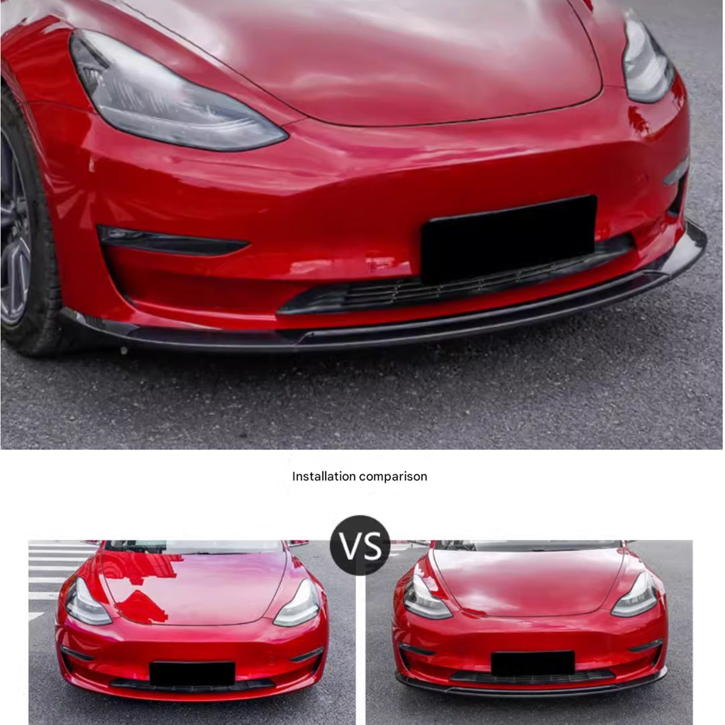 Model 3 Three-stage space front Spoiler