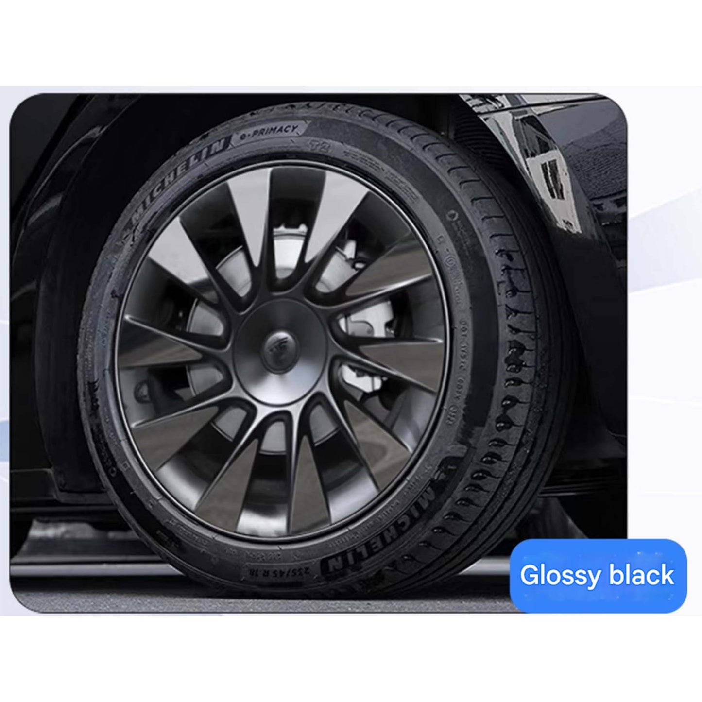 Tesla Model Y 20inch rims sticker gloss black