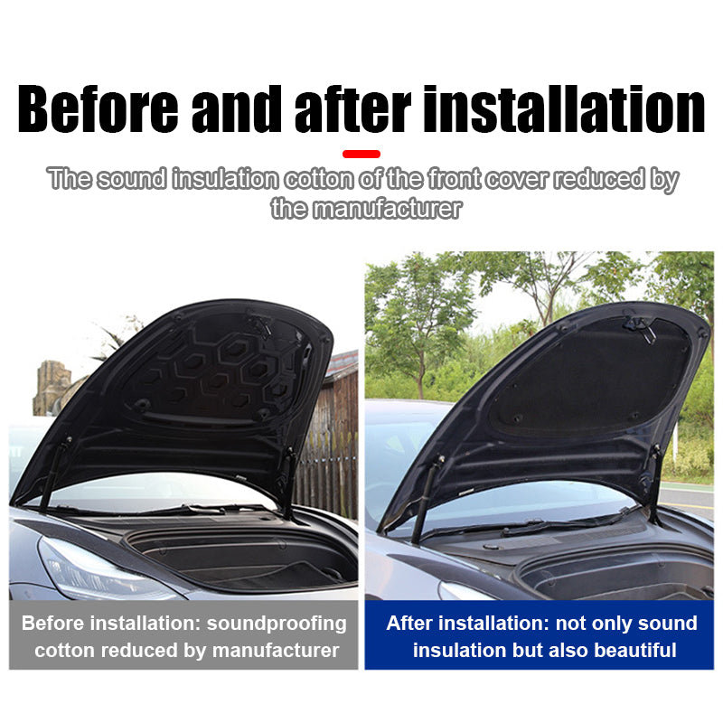 Tesla Model 3 Frunk Hood Soundproof Mats Noise Reduction Sound Deadening Protective Pad