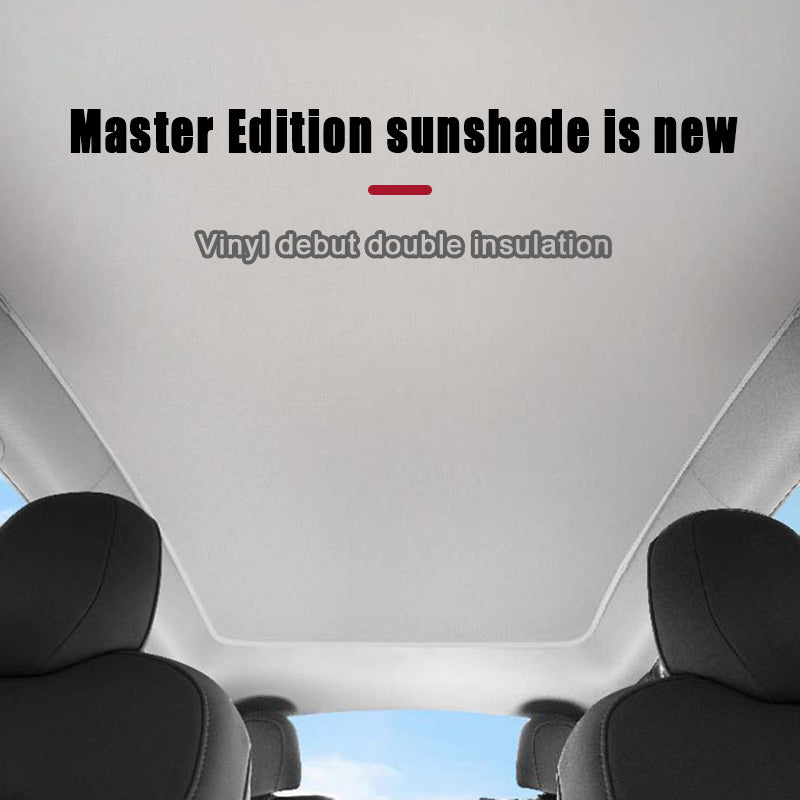 Tesla Model Y Glass Roof Sunshade Heat Insulation White 2020-2024