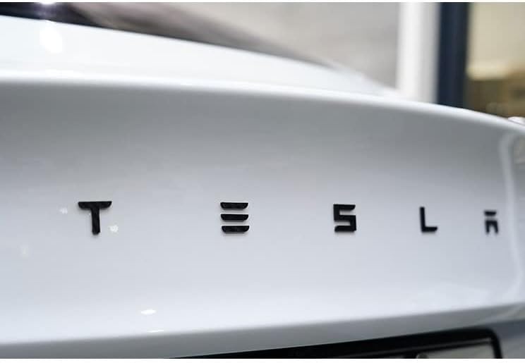 Tesla Letters Sticker Emblems Compatible with Model 3/Y/S/X with 3M Adhesive