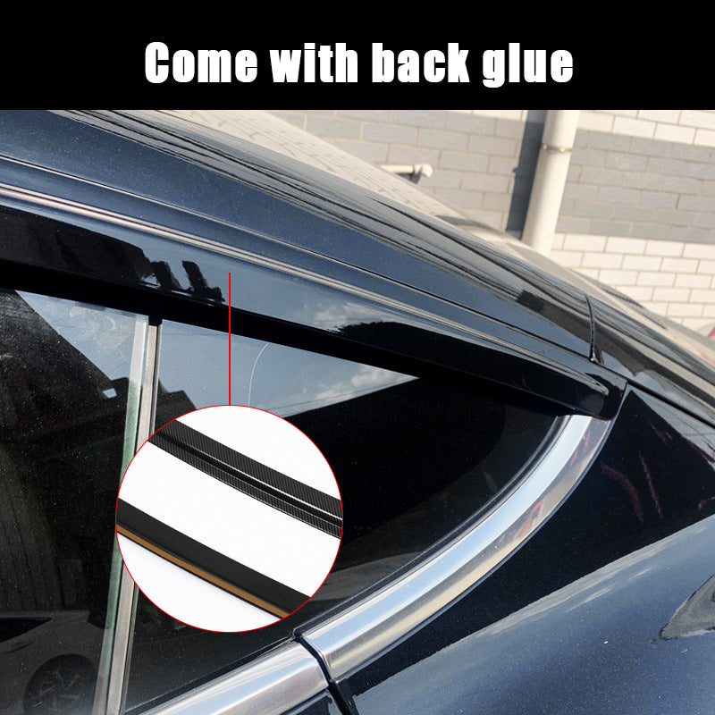 Tesla Model 3 2017-2025 Window Rain Shield vent shade Gloss Black