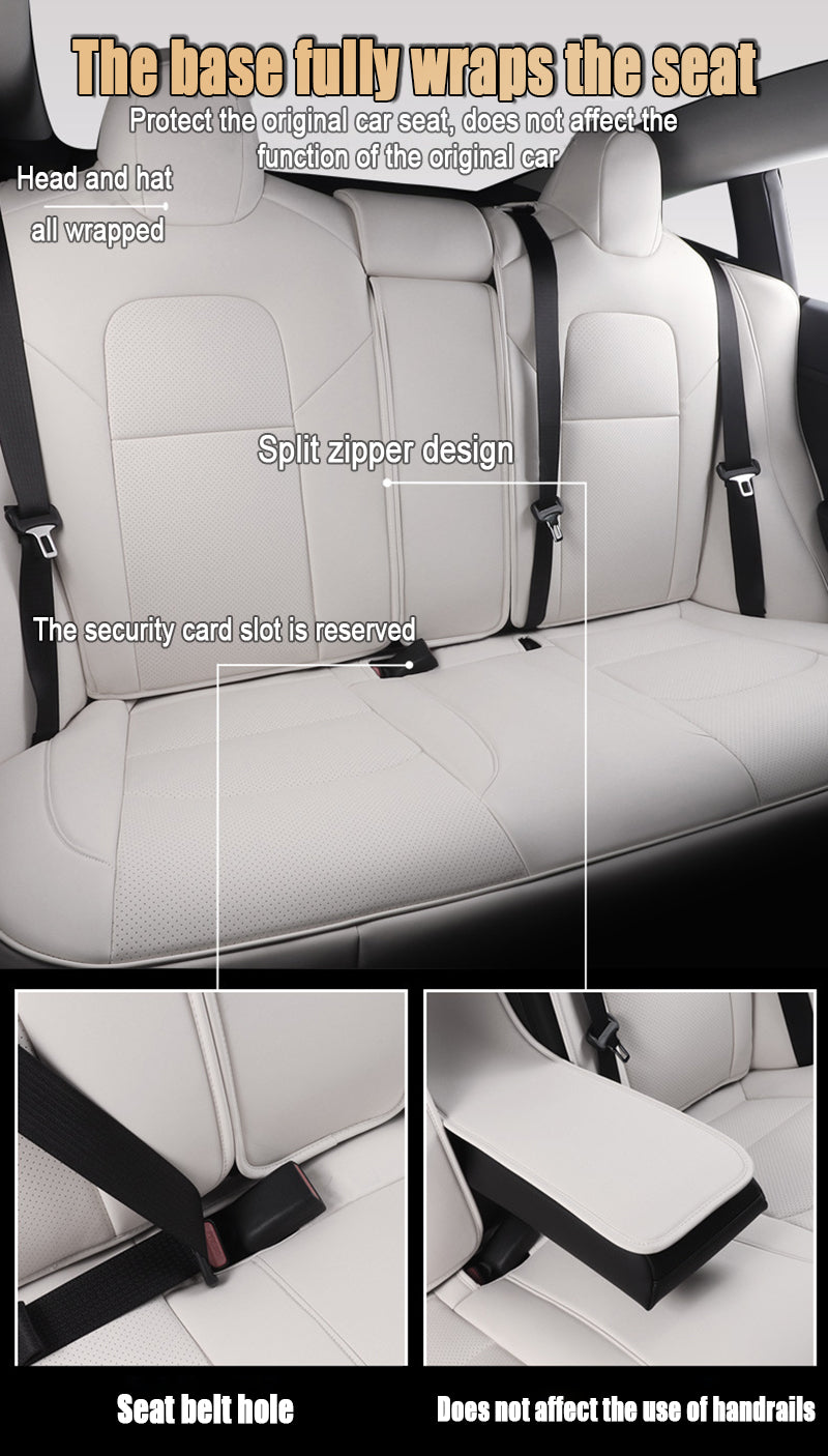 Tesal Model 3 Leather Seat Covers Full Set Seat Protector Covers