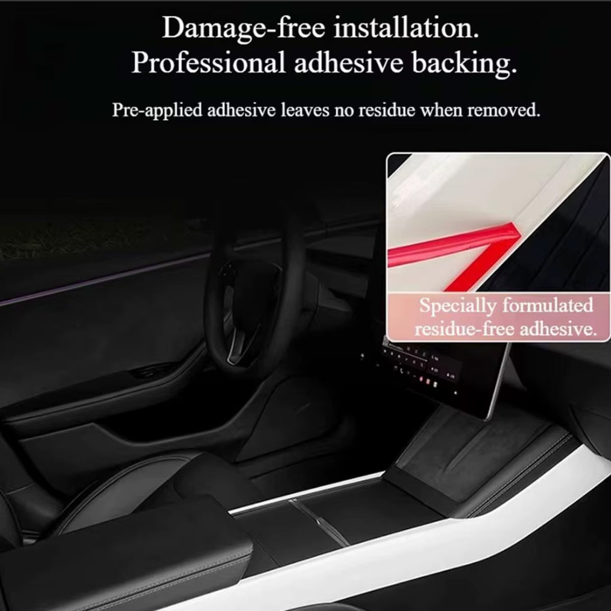 Model 3 Model Y Center Console Side Decorative White Strip