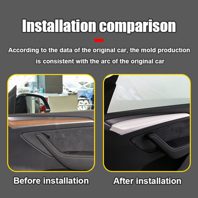 Tesla Model 3 Model Y Dashboard Cover Trim and Door Cover trim Matte White