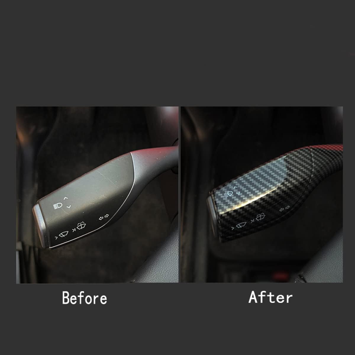 Tesla Model 3/Y 2017-2025 Gear Shifter Cover Carbon Fiber Pattern