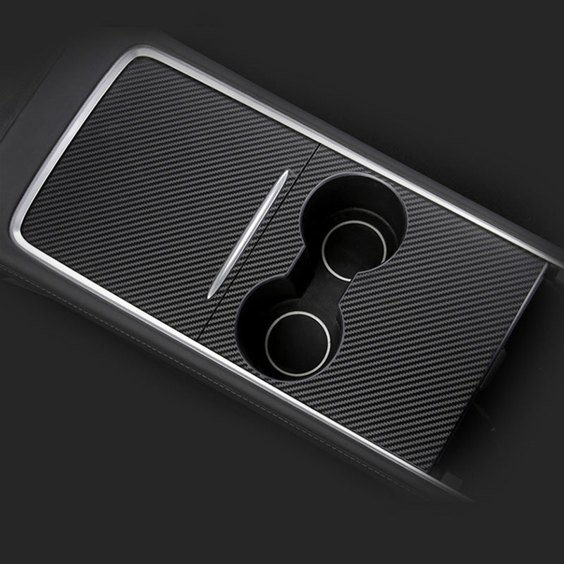 Tesla Model 3 Model Y Center Console Decoration Matte Carbon Fiber