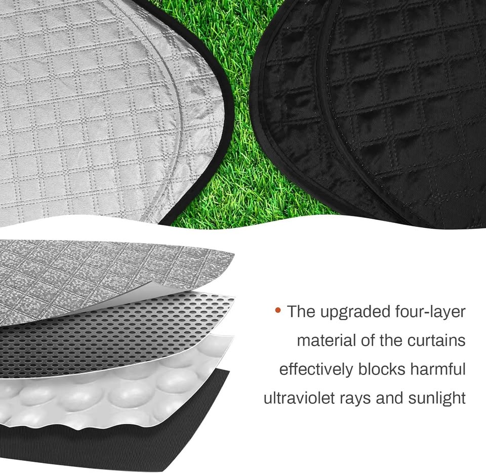 Tesla Model Y Window 8pcs Privacy Sunshade Set-Foldable Privacy Camping