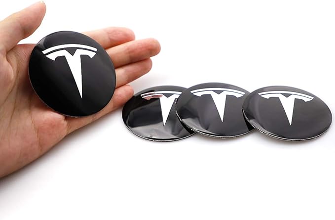 Tesla Wheel Centre Hub Caps Emblem Badge Sticker
