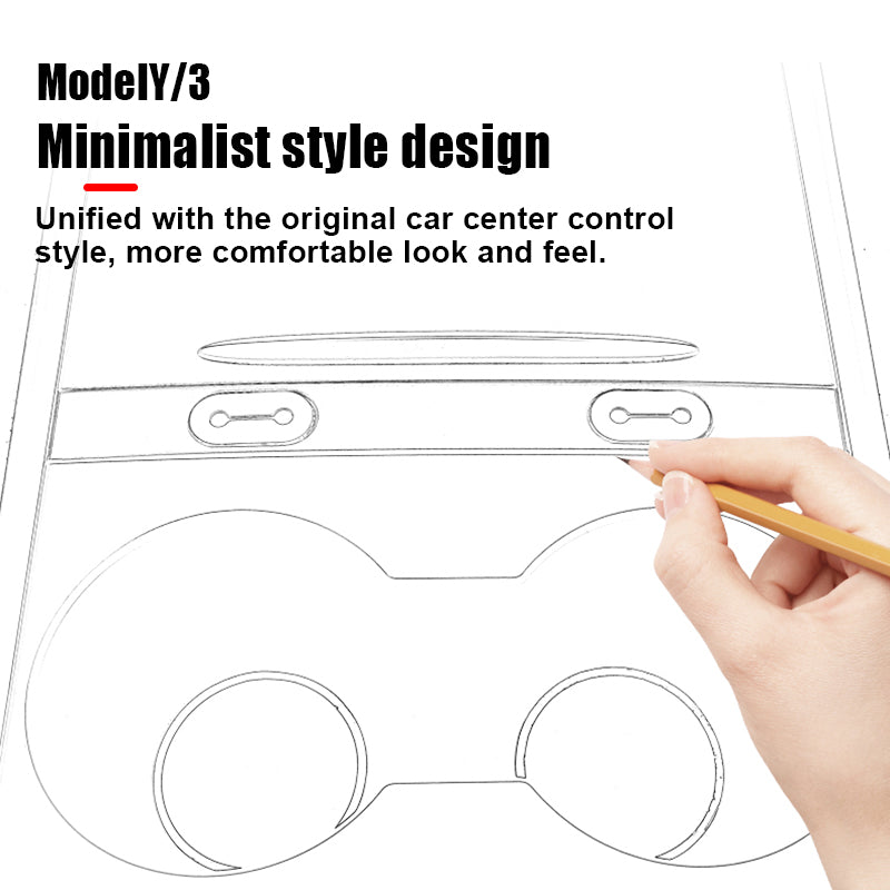 Tesla Model 3 and Y Central Charging Data Cable Hole Hub Storage Threading Box Primary Colors