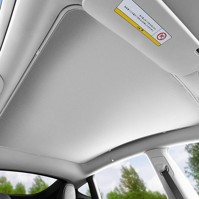 Tesla Model Y Glass Roof Sunshade Heat Insulation White 2020-2024