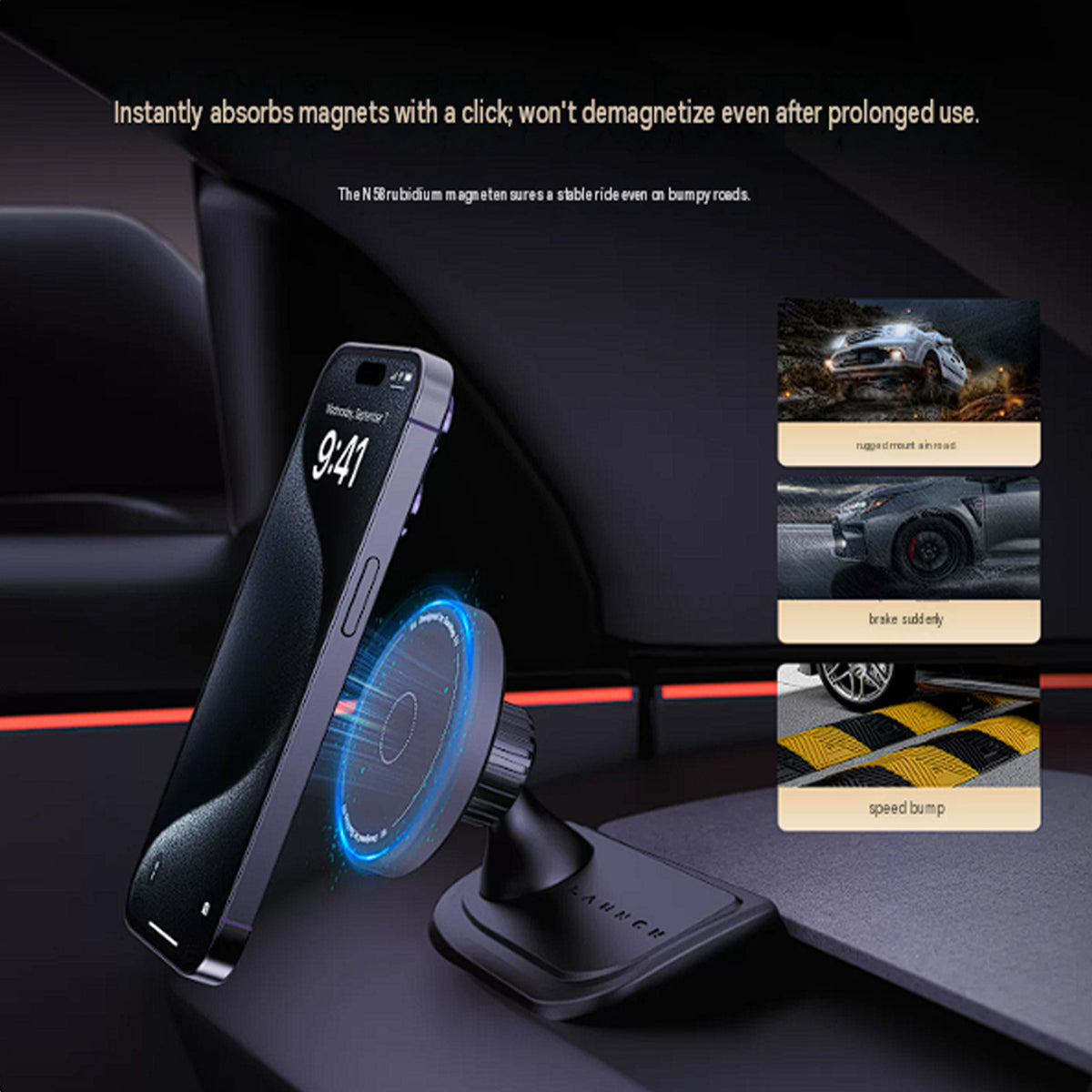 Tesla Model 3 Model Y Highland Juniper Magsafe Phone Mount Strong Magnetic