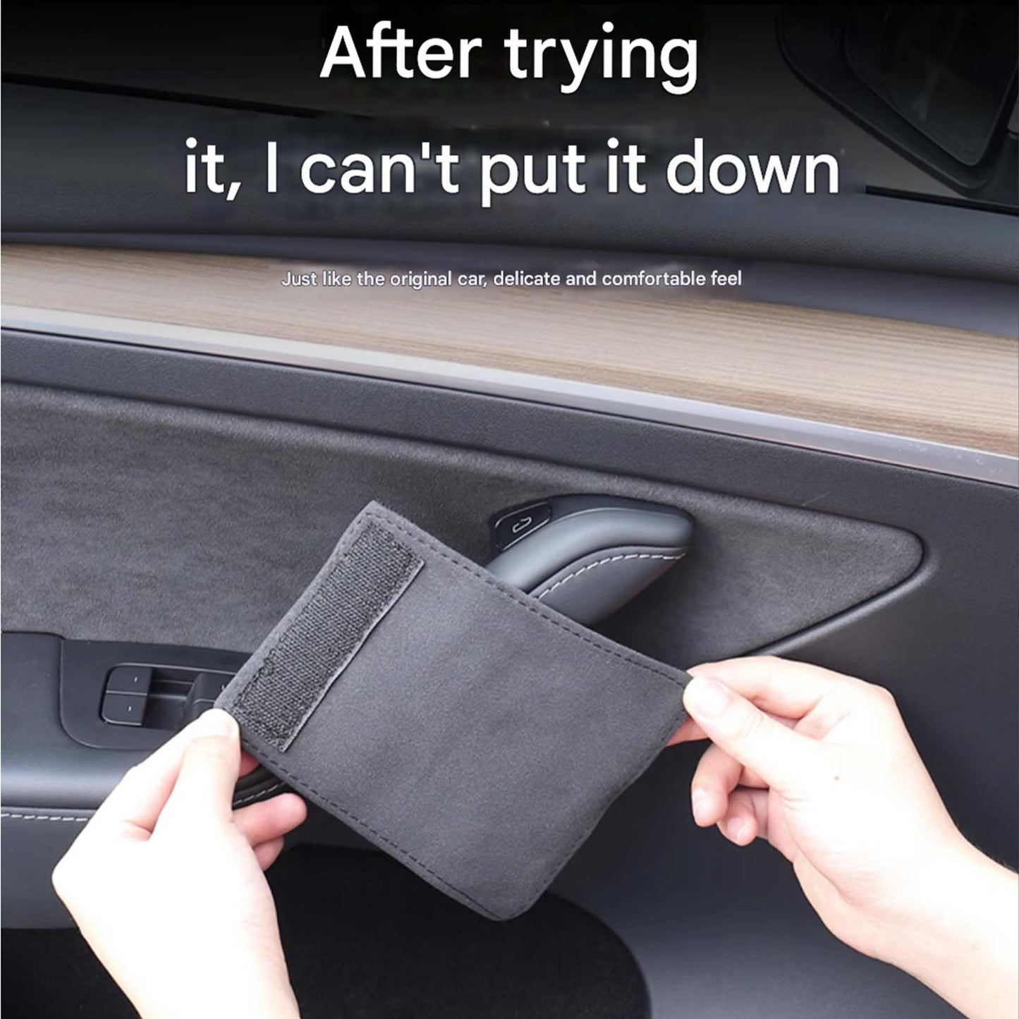 Tesla Model 3 Y Inner Door handle protective cover Alcantara 4PCS