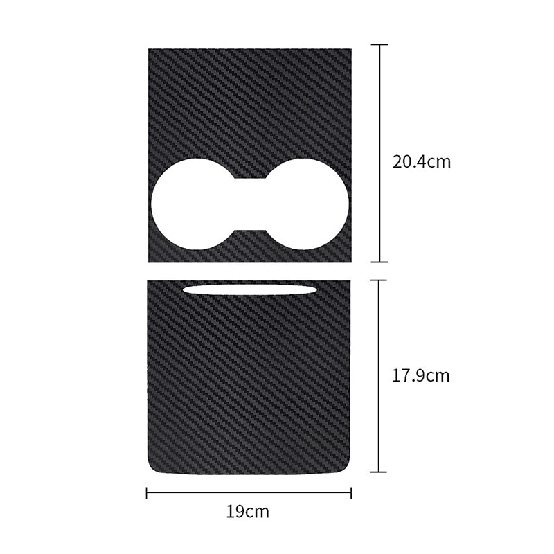 Tesla Model 3 Model Y Center Console Decoration Matte Carbon Fiber
