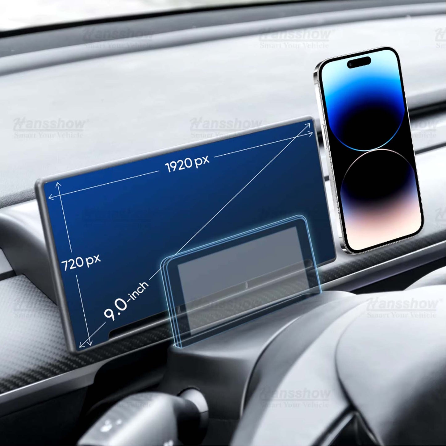Model 3 Y F9 9-Inch Dashboard Air vent Head Up Display