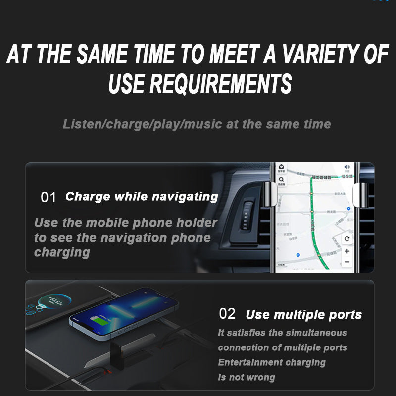 Tesla Model 3 Y Charge Hub 27w type-C + Lightning Cable Docking Station