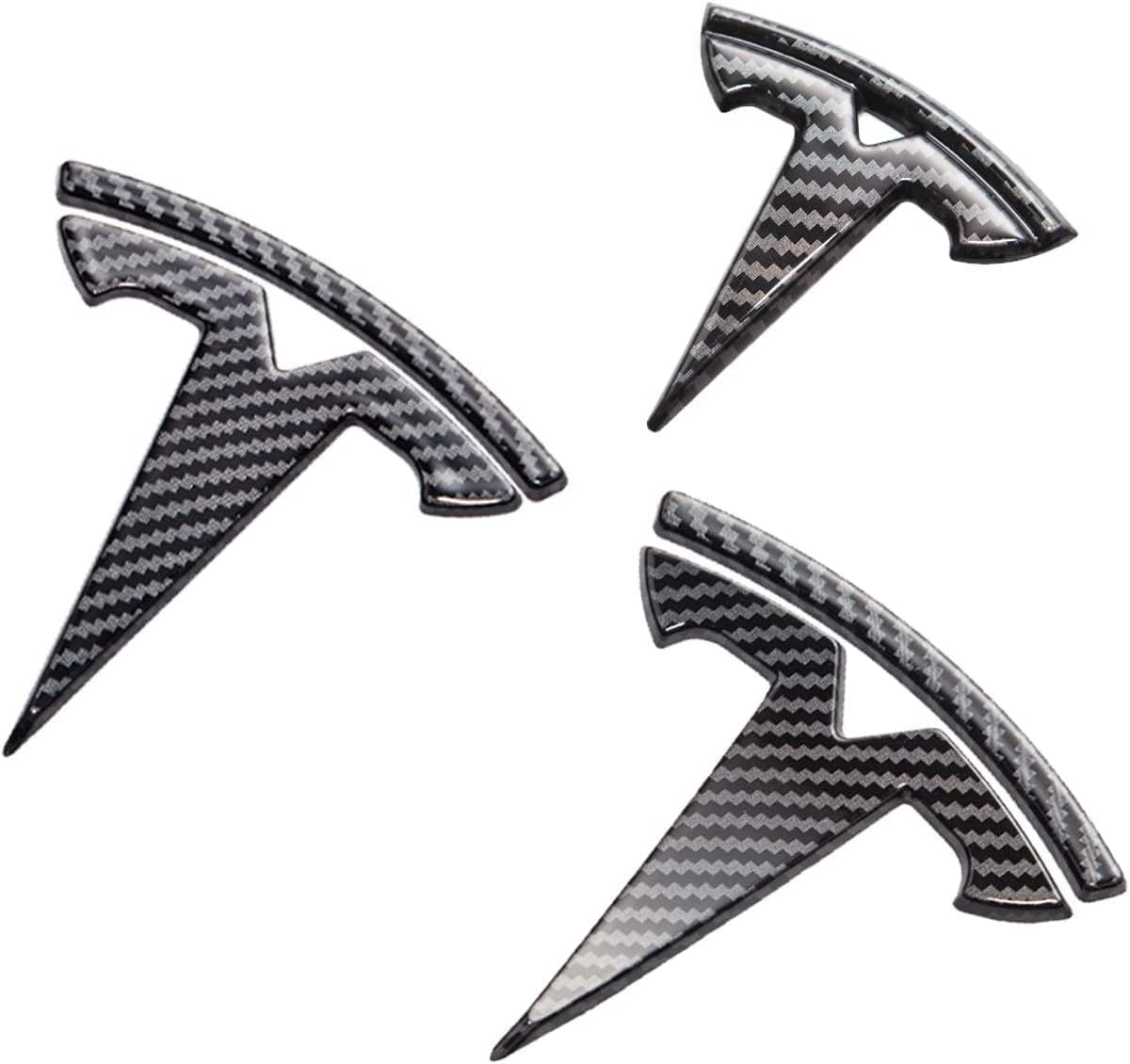 Tesla Model 3 Model Y Logo Cover overlay Emblem Badge Front Trunk Rear Trunk Steering Wheel