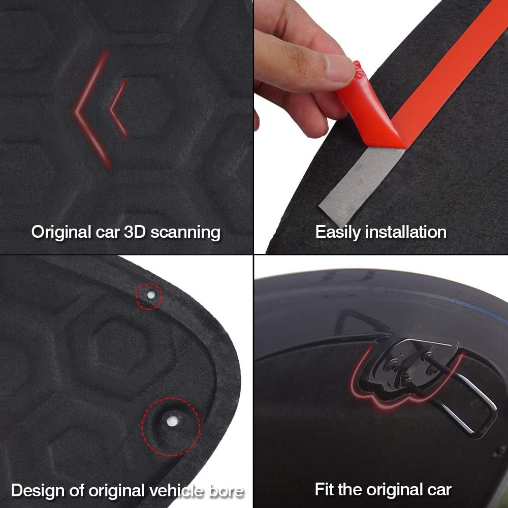 Tesla Model 3 Frunk Hood Soundproof Mats Noise Reduction Sound Deadening Protective Pad