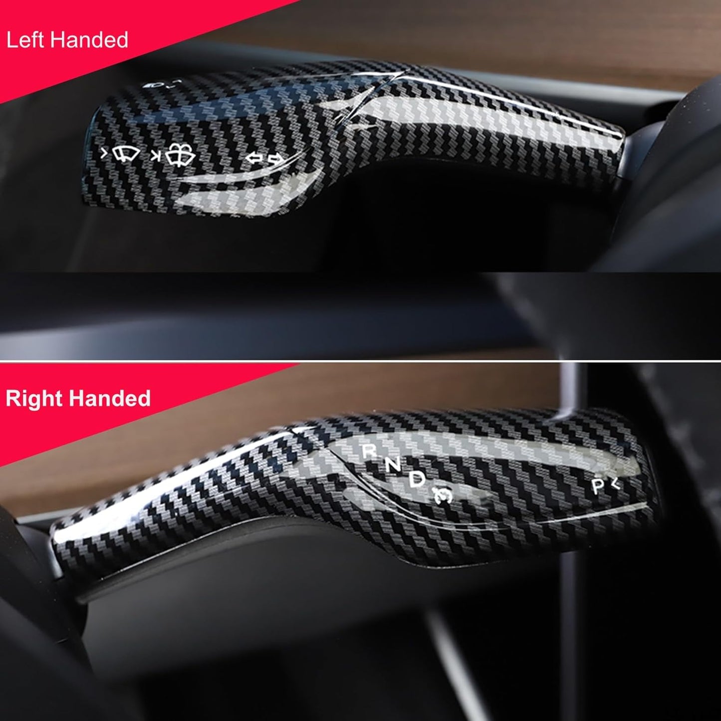 Tesla Model 3/Y 2017-2025 Gear Shifter Cover Carbon Fiber Pattern