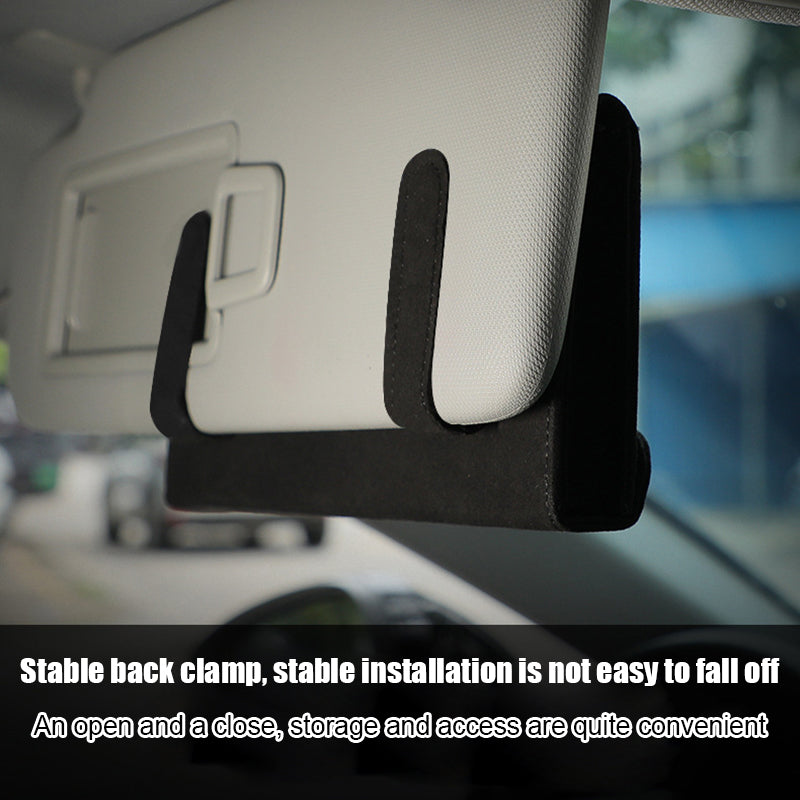 Sun Visor Tissue Holder For Tesla Model 3 Y S X Premium Leather + Alcantara Napkin Holder