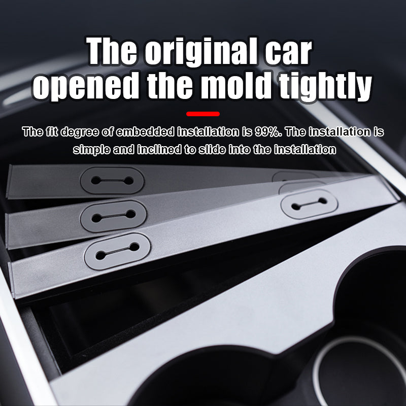 Tesla Model 3 and Y Central Charging Data Cable Hole Hub Storage Threading Box Primary Colors