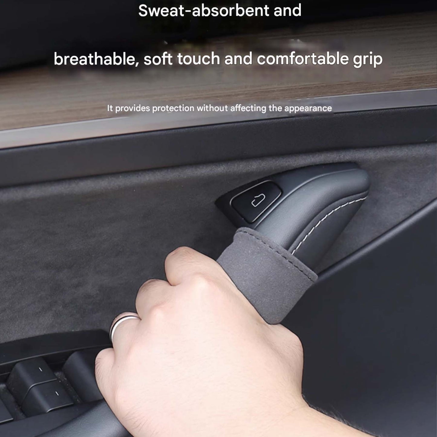 Tesla Model 3 Y Inner Door handle protective cover Alcantara 4PCS