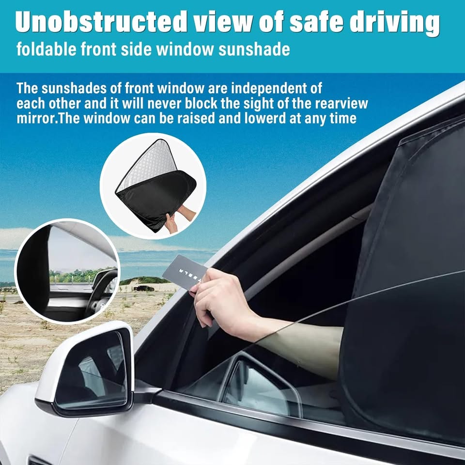 Tesla Model Y Window 8pcs Privacy Sunshade Set-Foldable Privacy Camping