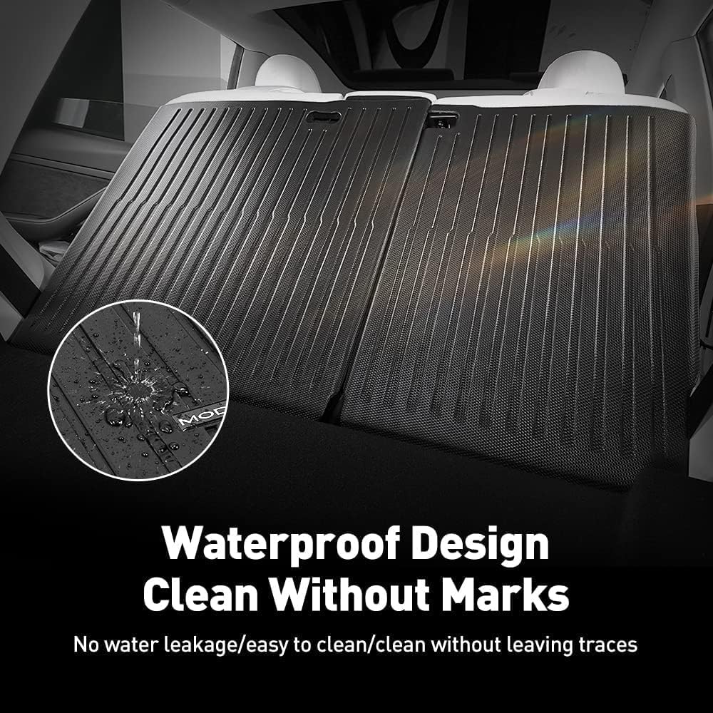 Tesla Model 3 Second Row Seats Back Cover TPE XPE Mat All Weather 2018-2024+