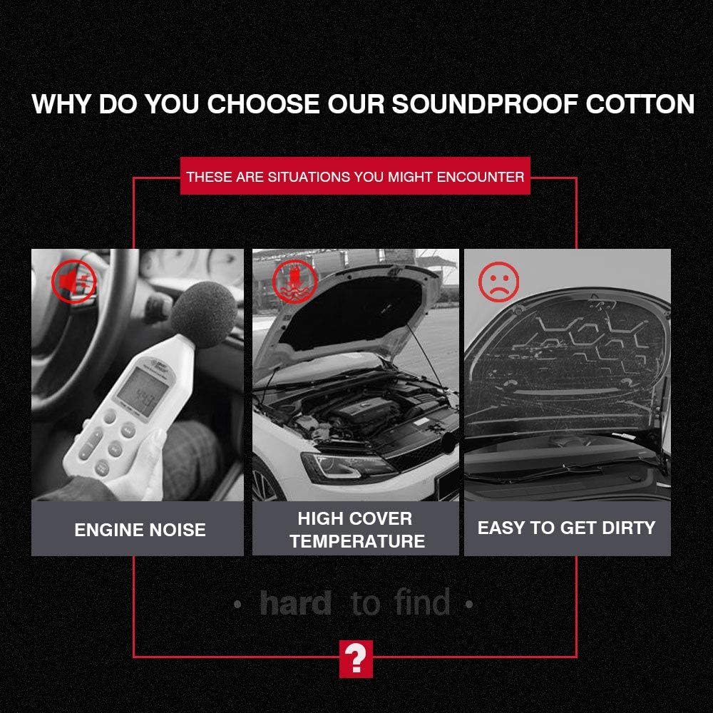 Tesla Model 3 Frunk Hood Soundproof Mats Noise Reduction Sound Deadening Protective Pad