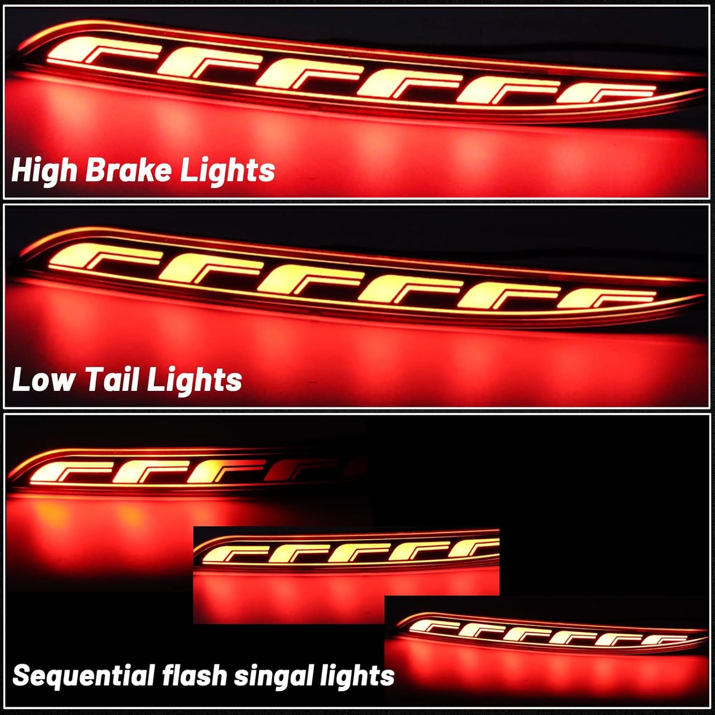 Model 3 Model Y Rear Bumper Reflector Brake Lights With Turn Signal