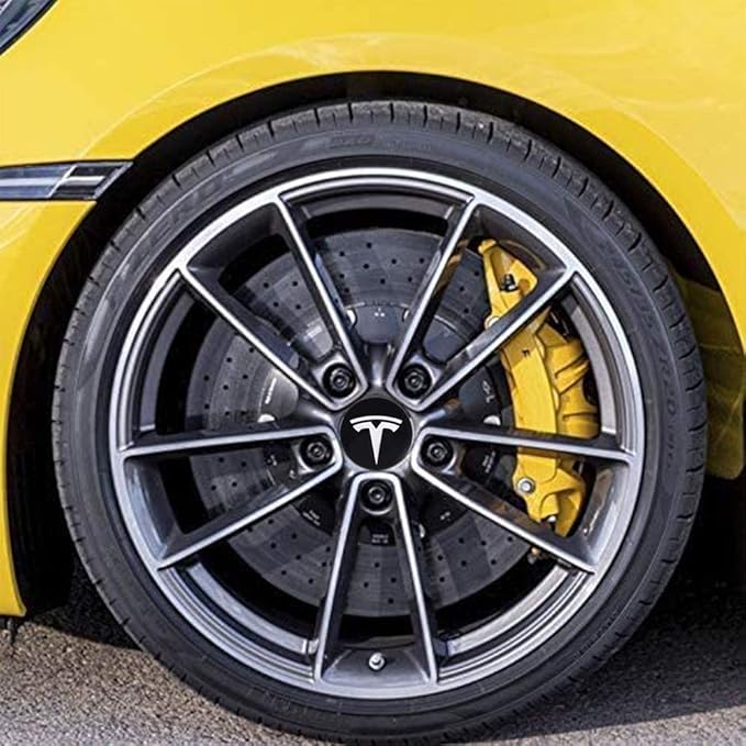 Tesla Wheel Centre Hub Caps Emblem Badge Sticker