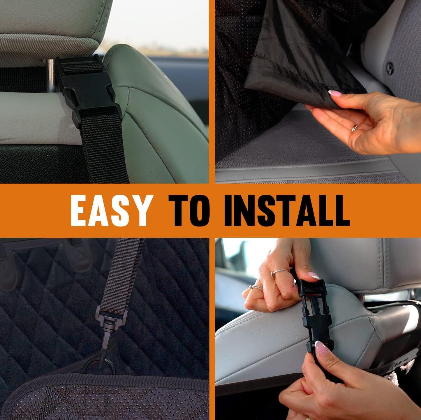 Pet Seat Mat Waterproof Cover Dog Car Seat Covers with Mesh Window Scratch Protection