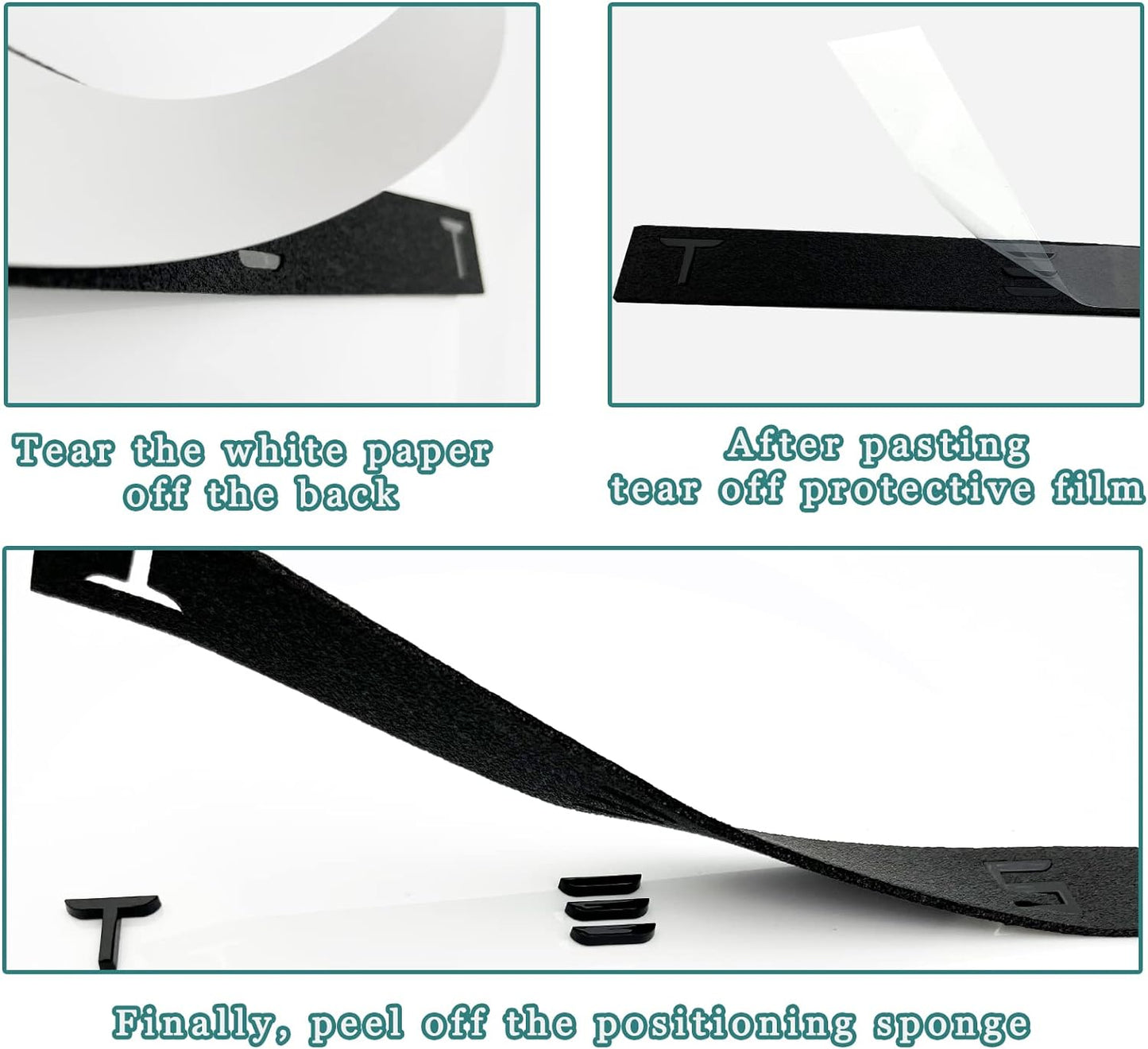 Tesla Letters Sticker Emblems Compatible with Model 3/Y/S/X with 3M Adhesive