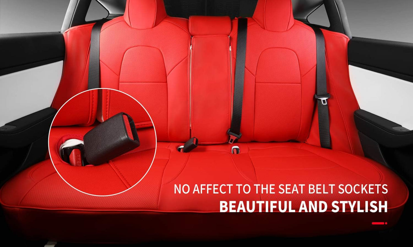 Tesal Model 3 Leather Seat Covers Full Set Seat Protector Covers