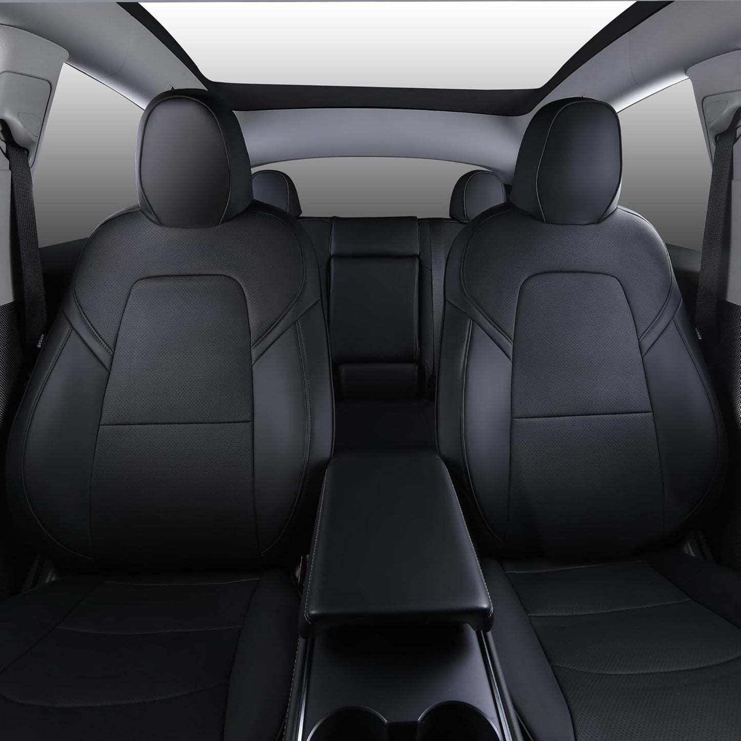 Tesla Model Y Leather Seat Covers Full Set Seat Protector Covers