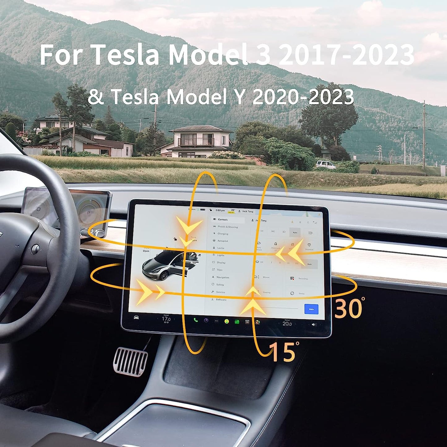 Tesla Model 3 Model Y Swivel 360 Rotation Adjustment Center Console Screen Rotating Bracket