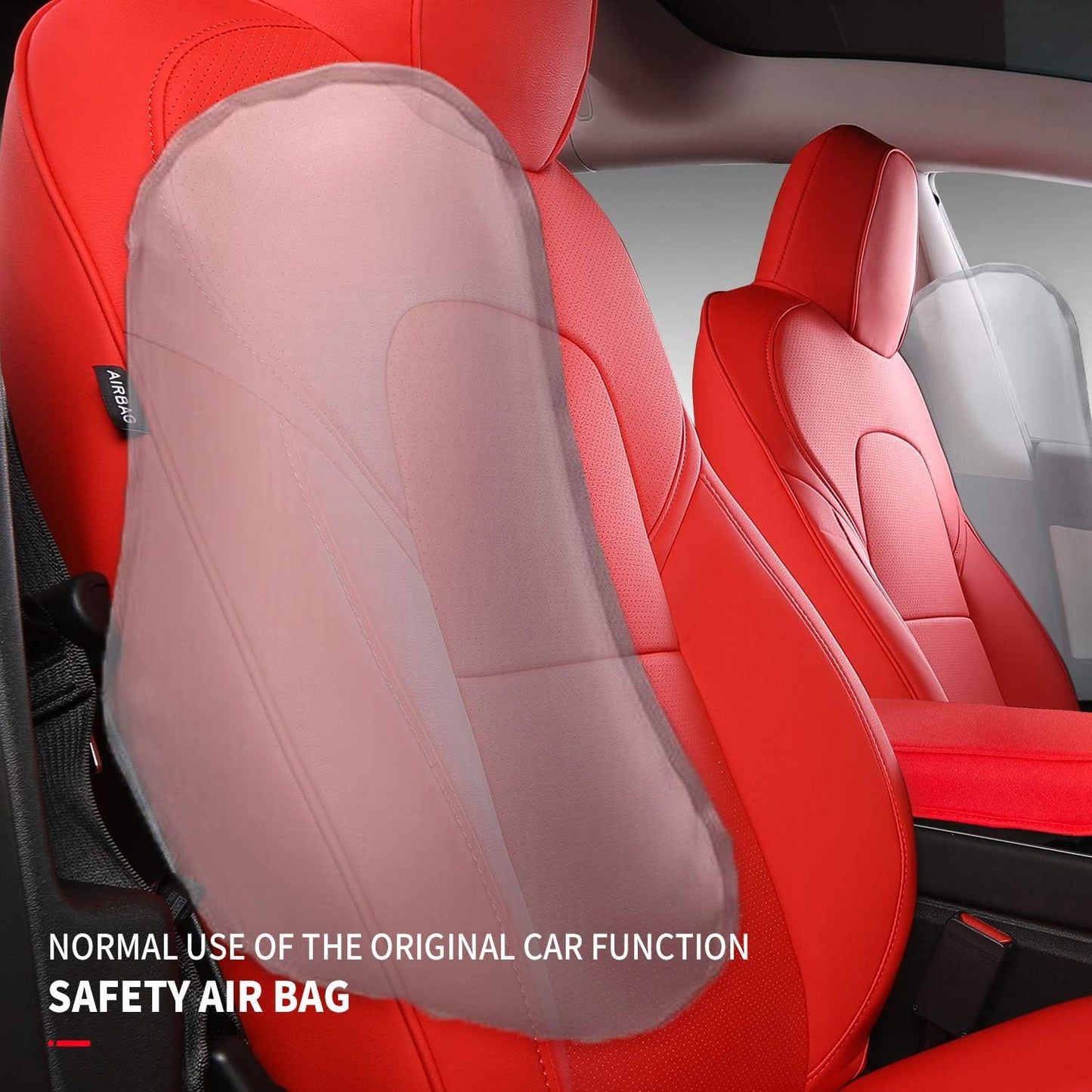 Tesal Model 3 Leather Seat Covers Full Set Seat Protector Covers