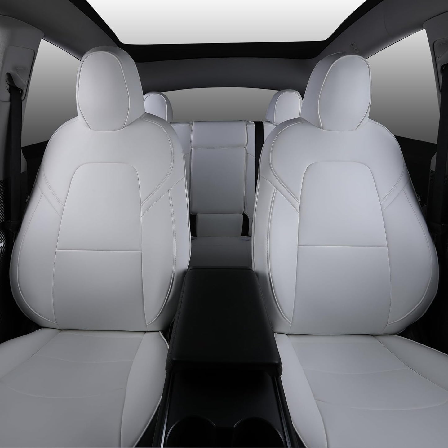 Tesla Model Y Leather Seat Covers Full Set Seat Protector Covers