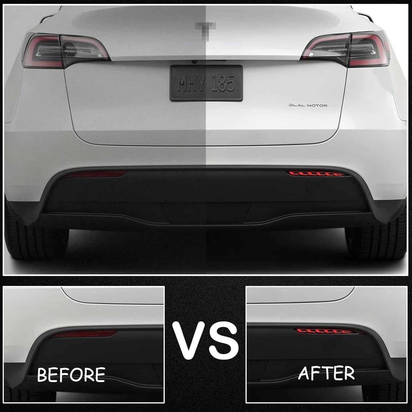 Model 3 Model Y Rear Bumper Reflector Brake Lights With Turn Signal