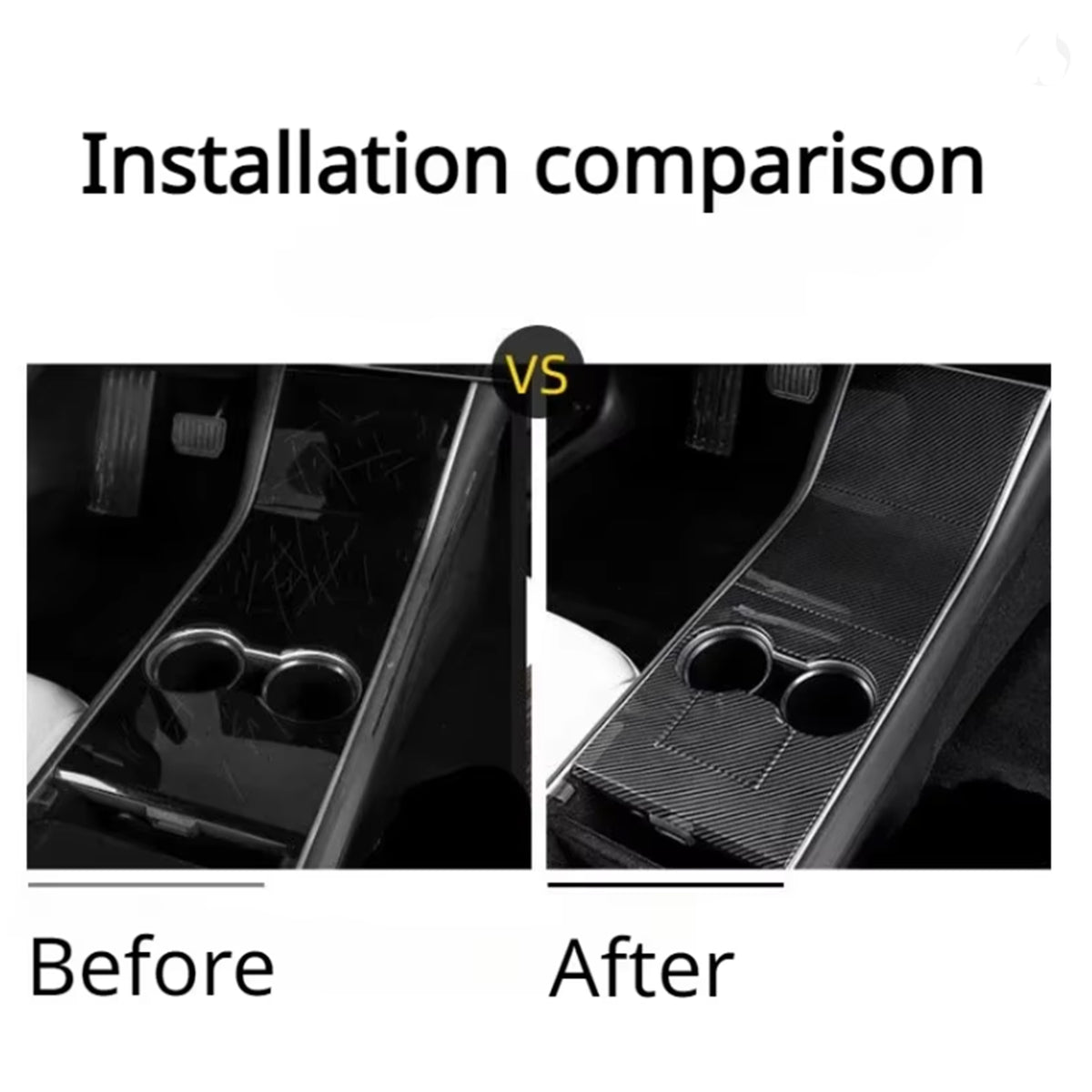 Center Console Carbon Fiber Decoration Panel ABS For Tesla Model 3 Model Y