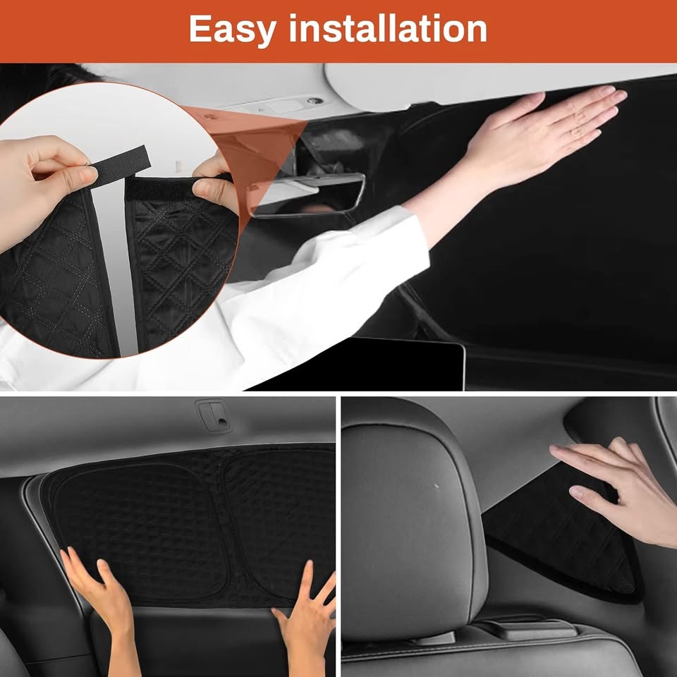 Tesla Model Y Window 8pcs Privacy Sunshade Set-Foldable Privacy Camping