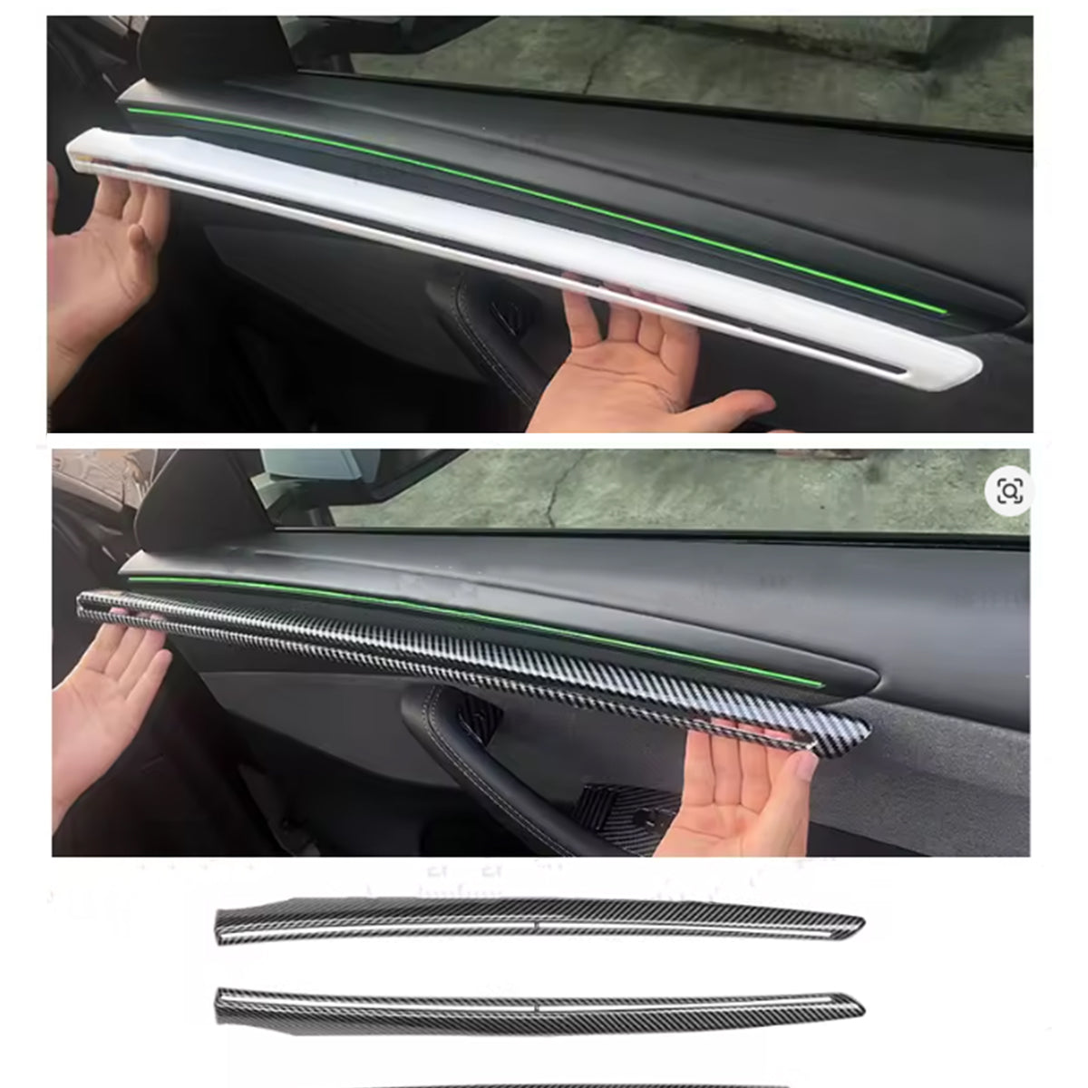 Model Y Juniper Dashboard and Door Ambient Light Cover 8 Pcs