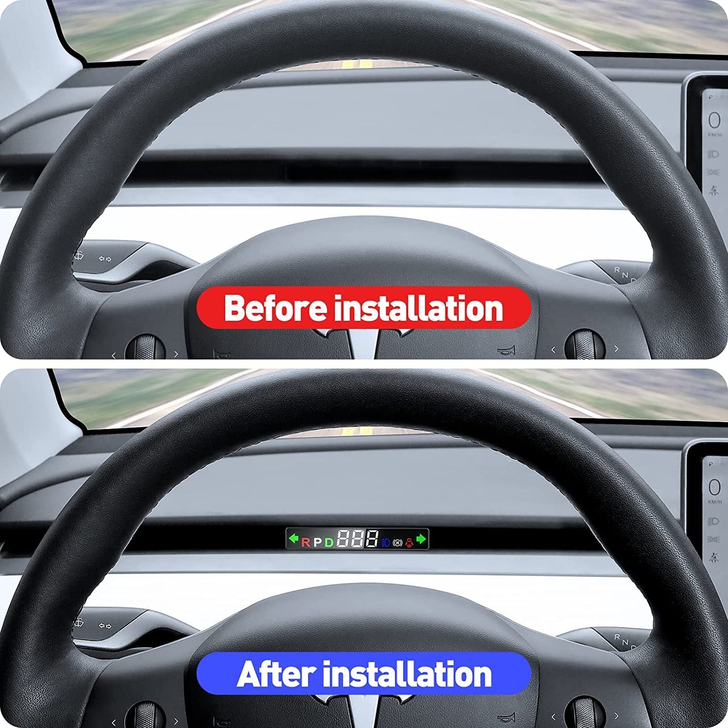 Tesla Model 3 Model Y 2020 -2023 HUD Head Up Display LCD Digital Speedometer