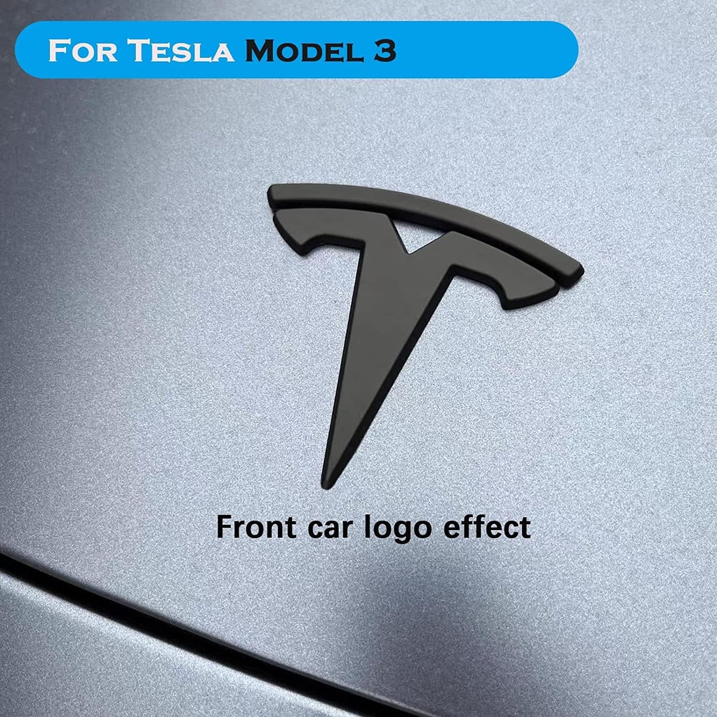 Tesla Model 3 Model Y Logo Cover overlay Emblem Badge Front Trunk Rear Trunk Steering Wheel